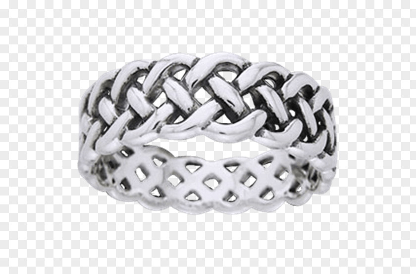 Chain Celtic Knot Ring Triquetra Filigree PNG