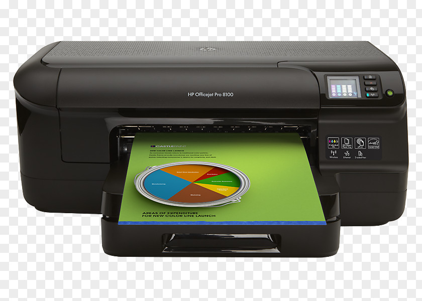 Hewlett-packard Hewlett-Packard HP Officejet Pro 8100 Printer Inkjet Printing PNG
