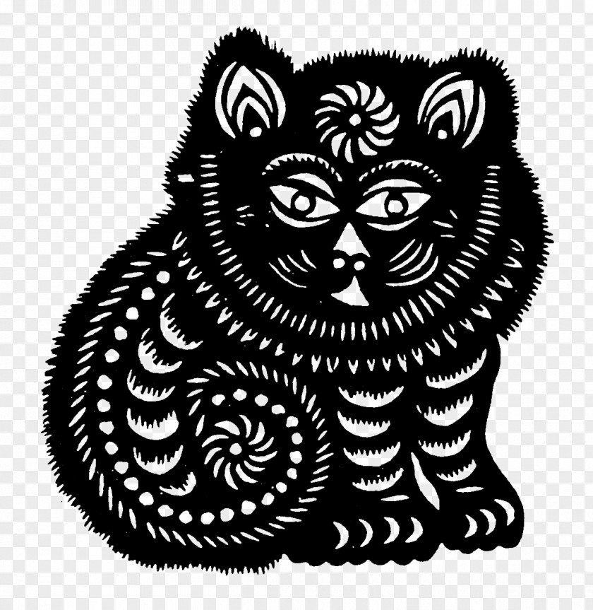 Tiger Whiskers Papercutting PNG