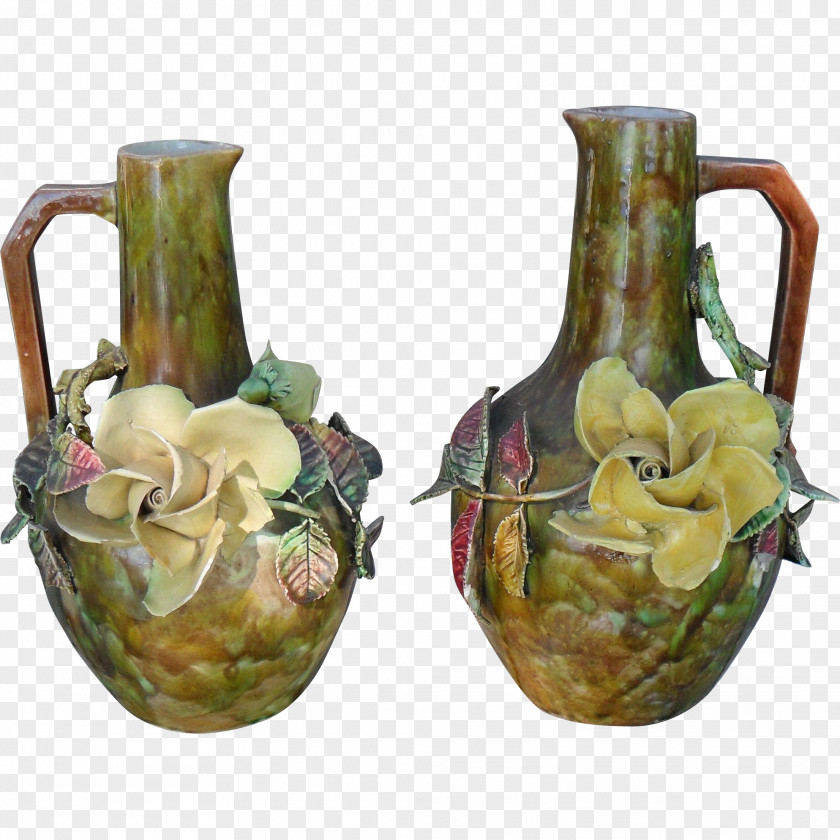Vase Jug Ceramic Pottery Maiolica PNG