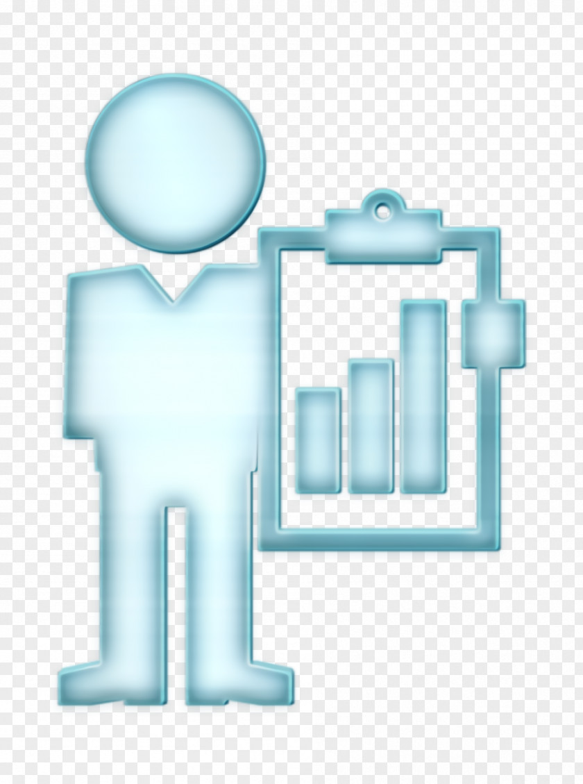 Professor With Economy Graphs On A Clipboard Icon Education PNG