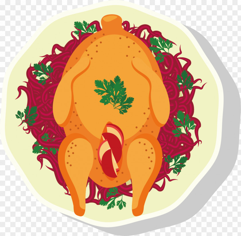 Roast Chicken Vector Barbecue Drawing PNG