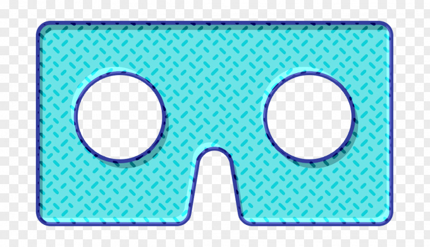 Turquoise Aqua Glasses Icon Headset Reality PNG