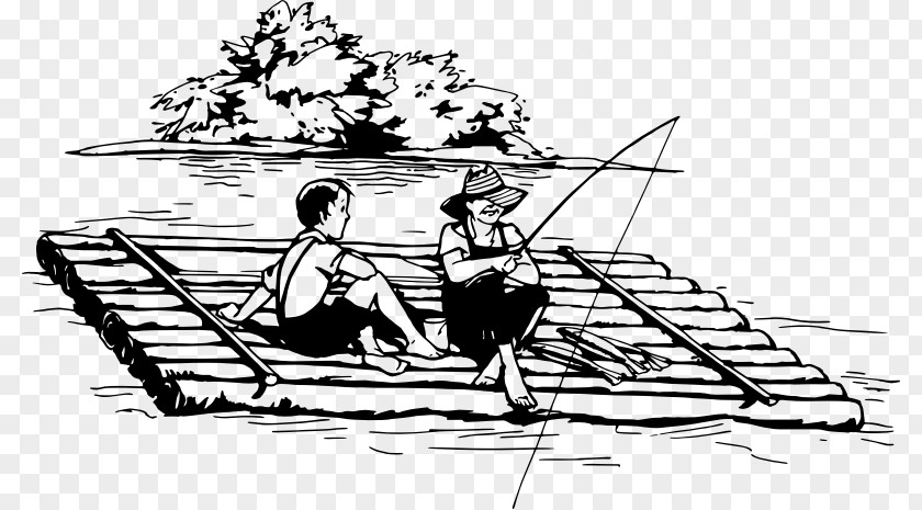 Wooden Raft Boat Clip Art PNG