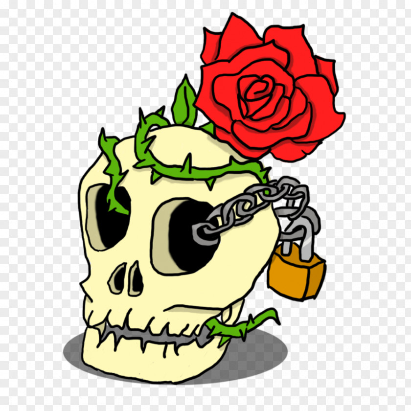 Flower Skull Food Cartoon Clip Art PNG