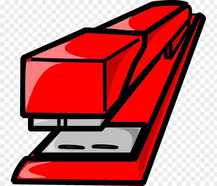 Cute Cartoon Red Stapler Paper Staple Remover Clip Art PNG