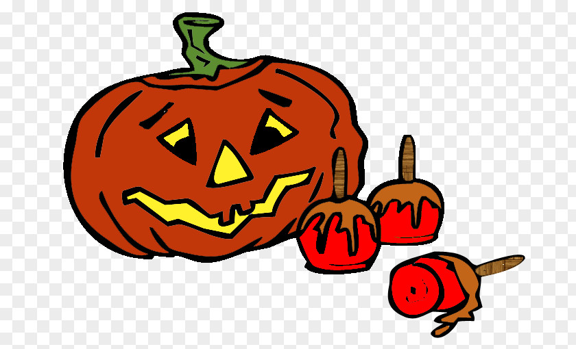Halloween Jack-o'-lantern Candy Apple Clip Art PNG