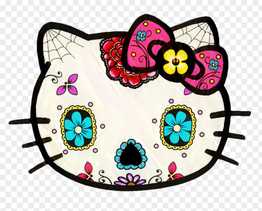 Hello Kitty Calavera Day Of The Dead Decal Sticker PNG