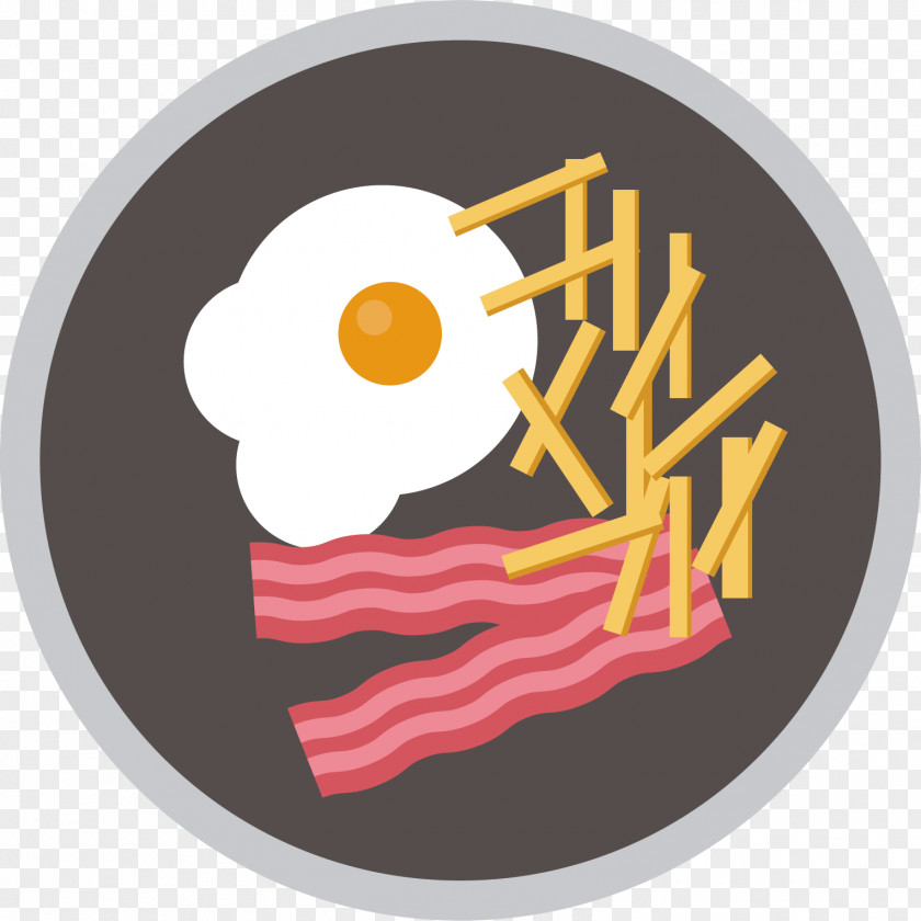Fried Eggs Bacon Vector Egg Omelette Ham And PNG
