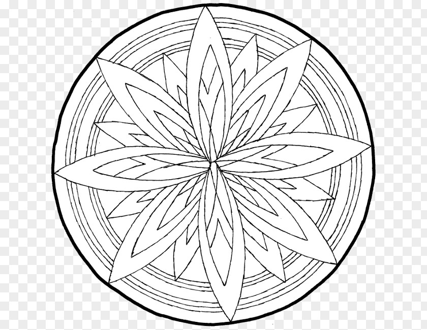 Mandala Line Art Drawing Circle Leaf Bicycle Wheels PNG