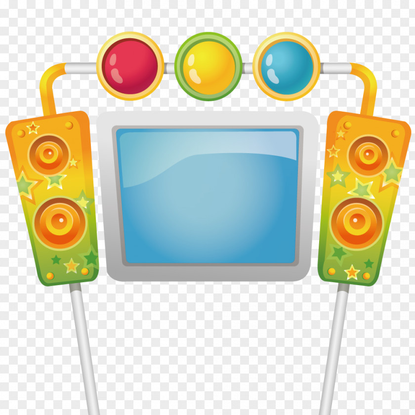 With Stereo TV Child Photography Illustration PNG
