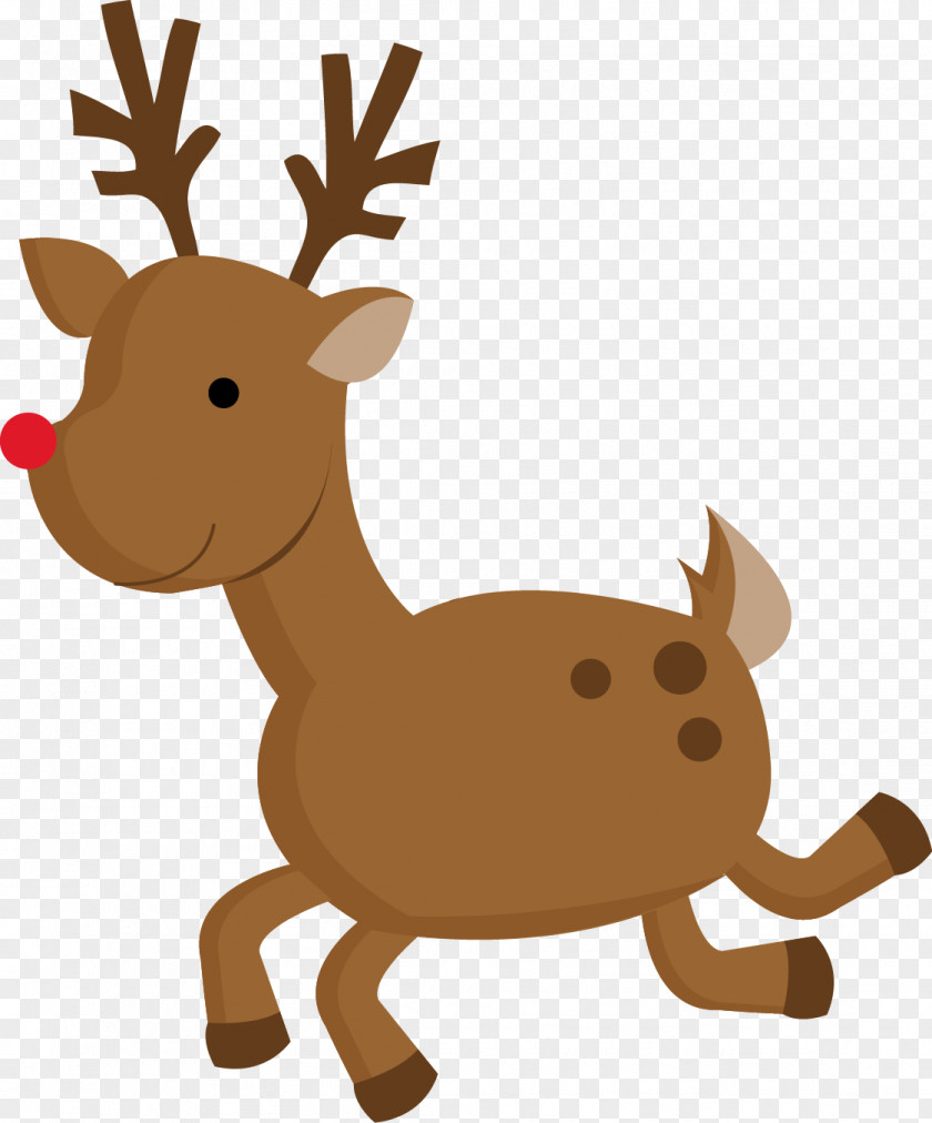 Reindeer Santa Claus Rudolph Christmas Clip Art PNG