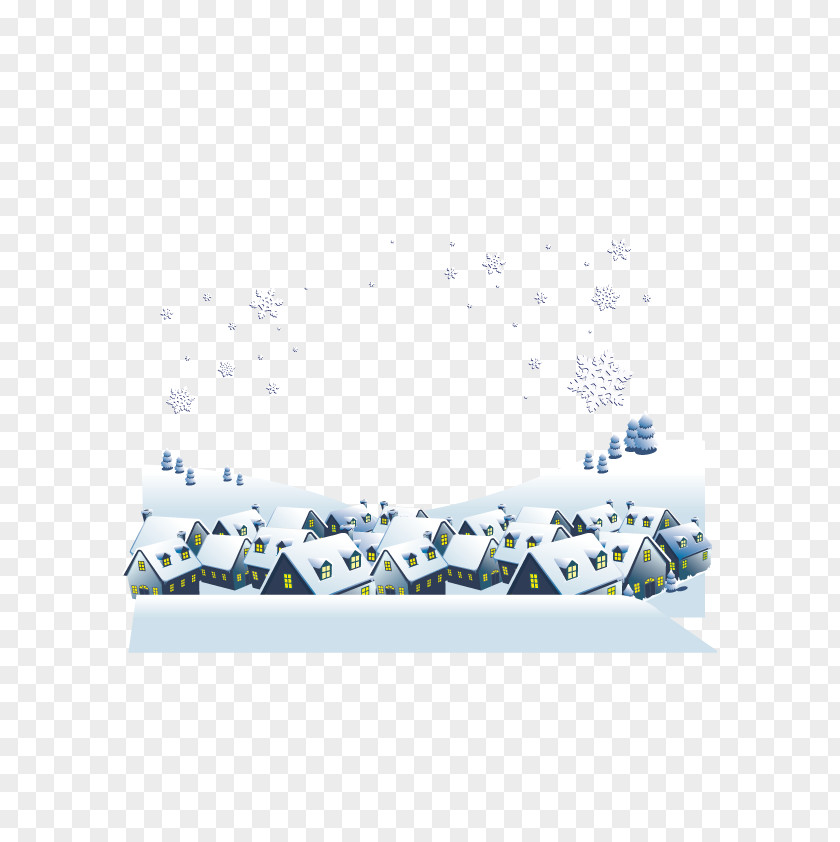 Vector Snow Village U6751u5e84 Euclidean PNG