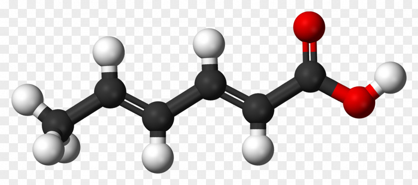 Acid Potassium Sorbate Sorbic Sodium Calcium Ball-and-stick Model PNG