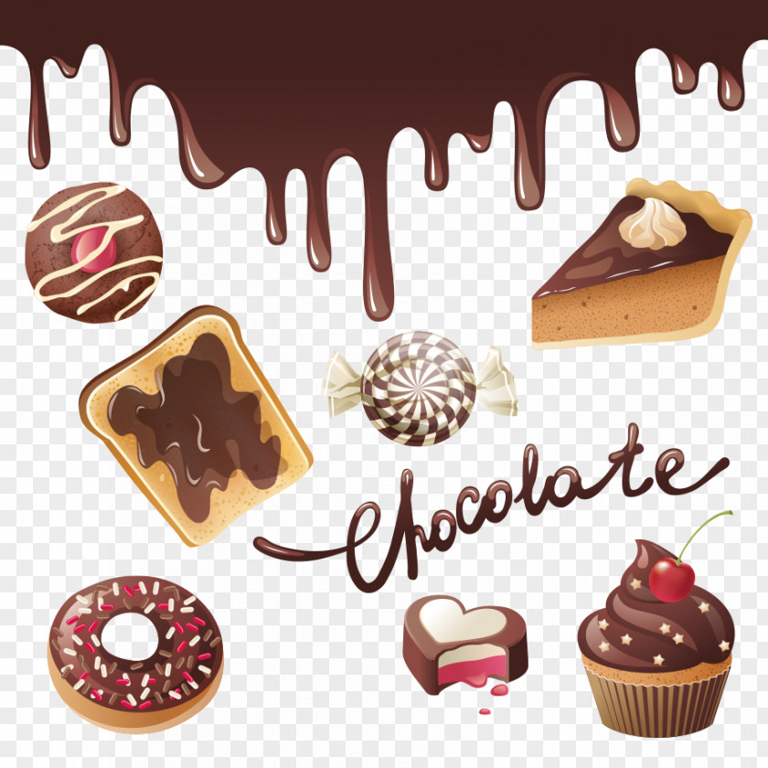 Chocolate Cake Bar Candy Illustration PNG