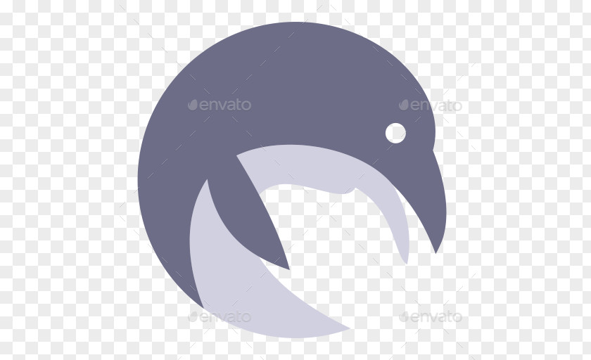 Dolphin Crescent Circle Logo Close-up PNG