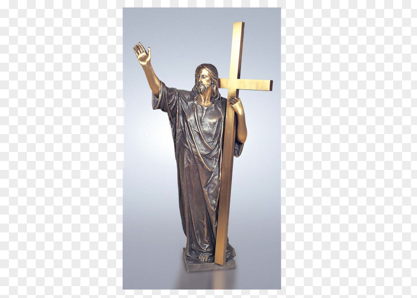 Jezus Crucifix Christ The Redeemer Sacred Heart Bronze Sculpture PNG