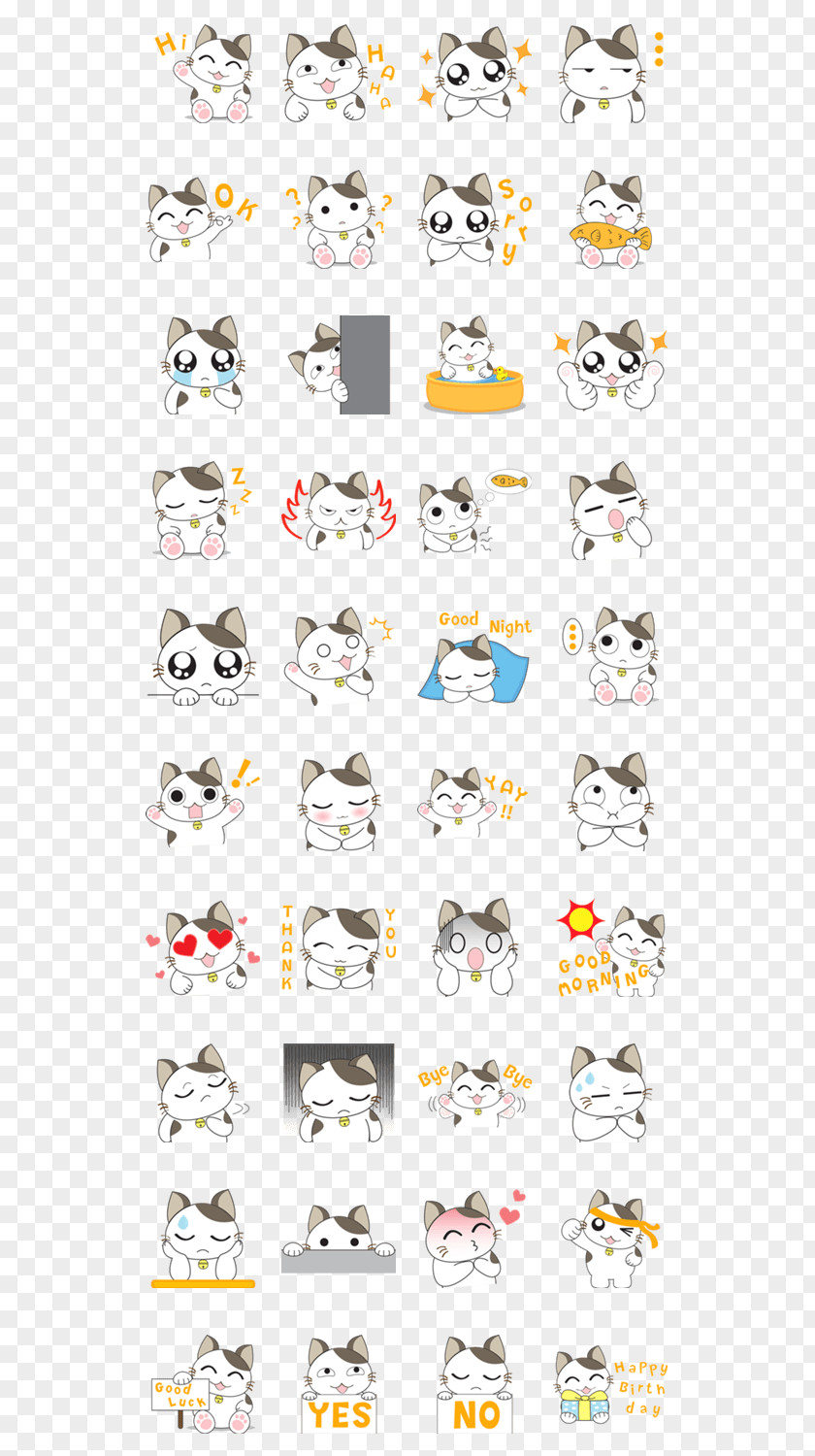 Line Emoticon Cartoon Font PNG