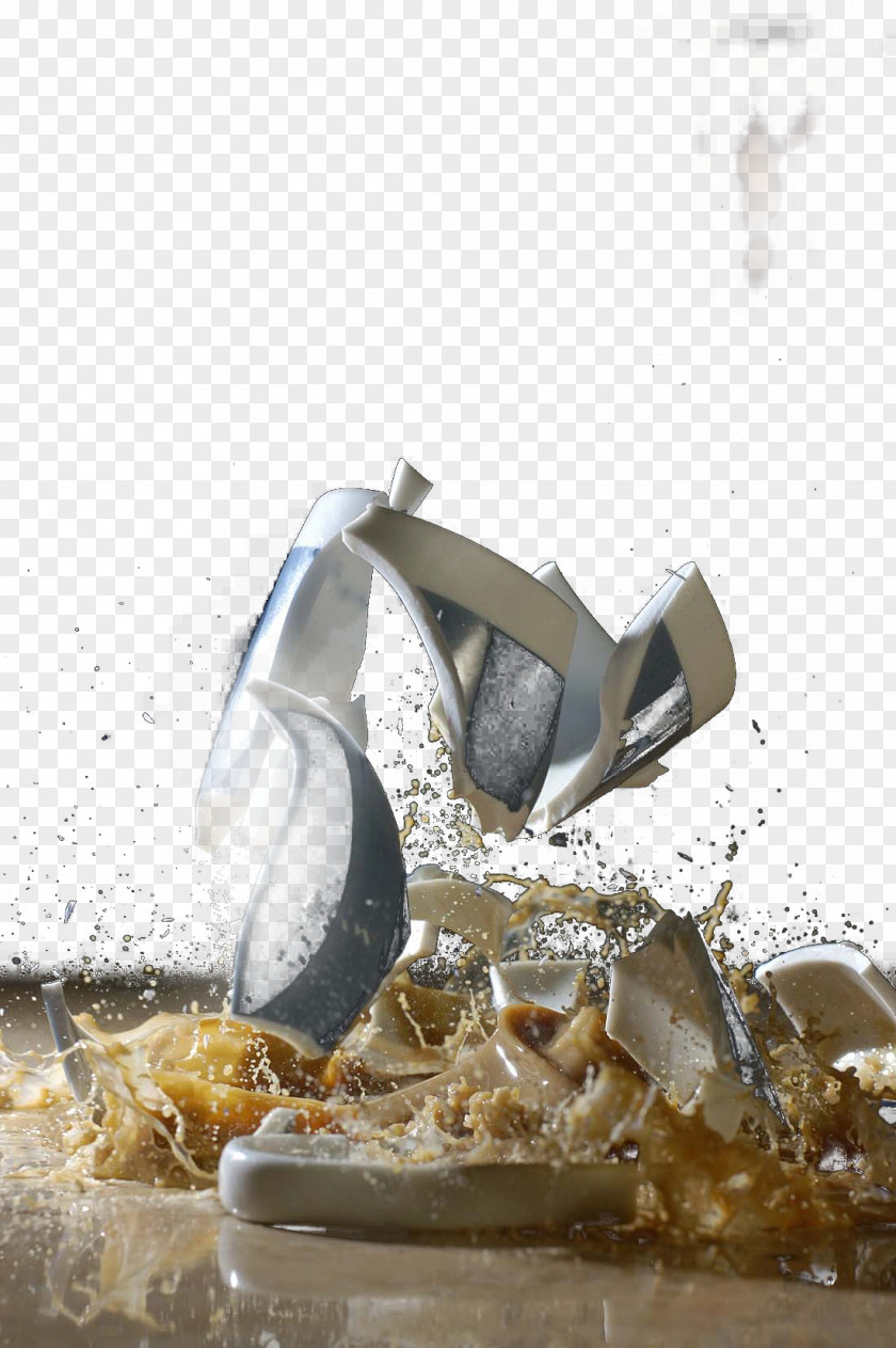 Close-up Of Shattered Glass Coffee PNG