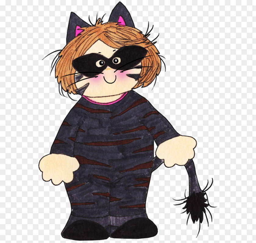 Hand-painted Catwoman Cartoon PNG