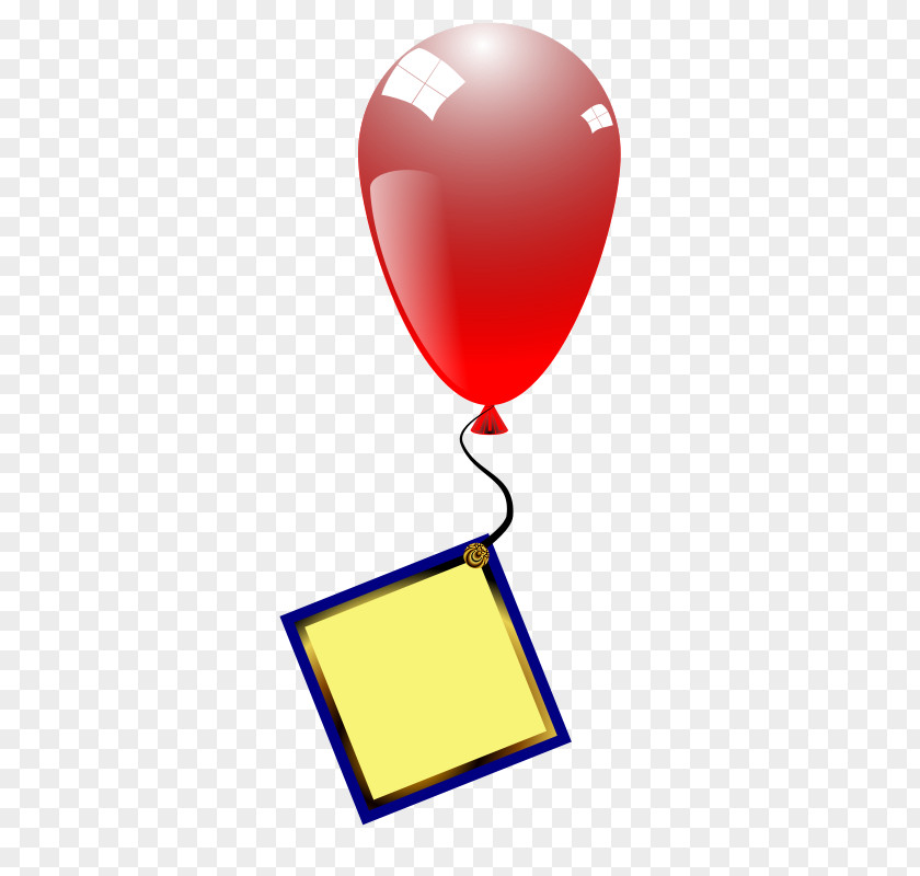 Red Balloon With The Cards Clip Art PNG