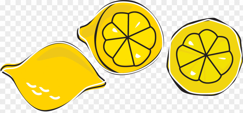Vector Painted Lemon Yellow Clip Art PNG