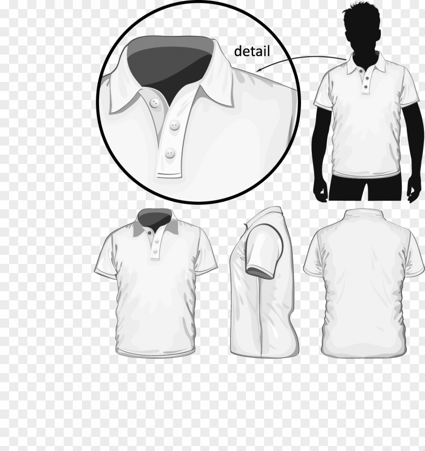 Vector Work Clothes T-shirt Polo Shirt Sleeve Dress PNG