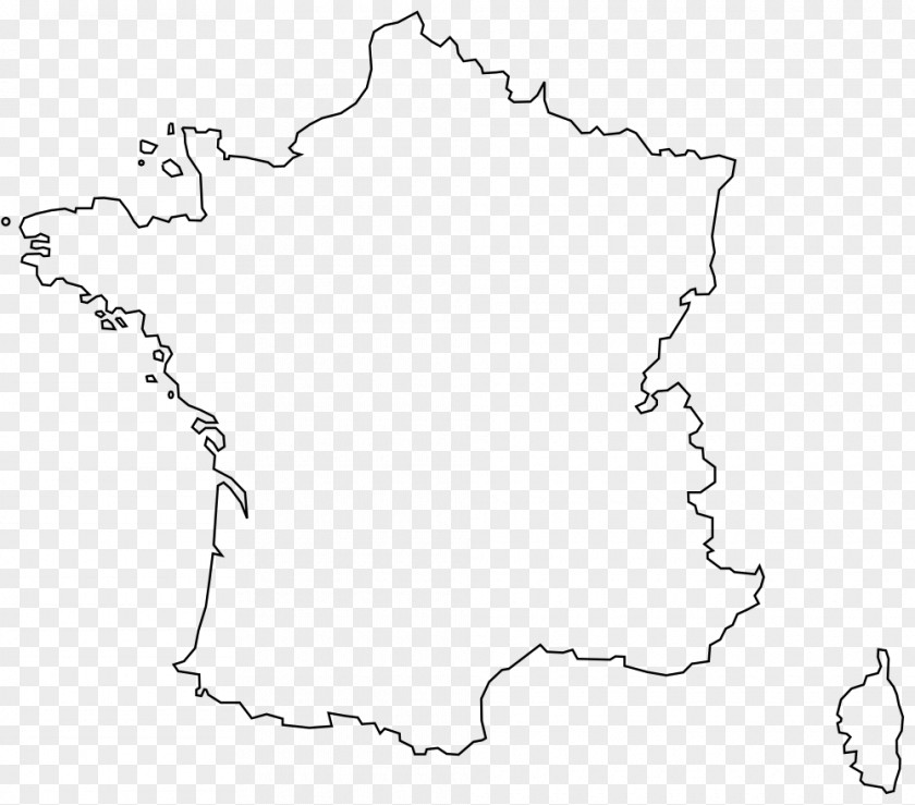 A La Carte France Blank Map Clip Art PNG