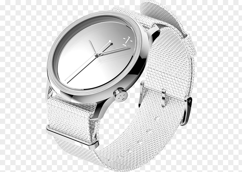 Half Face Watch Strap Silver PNG