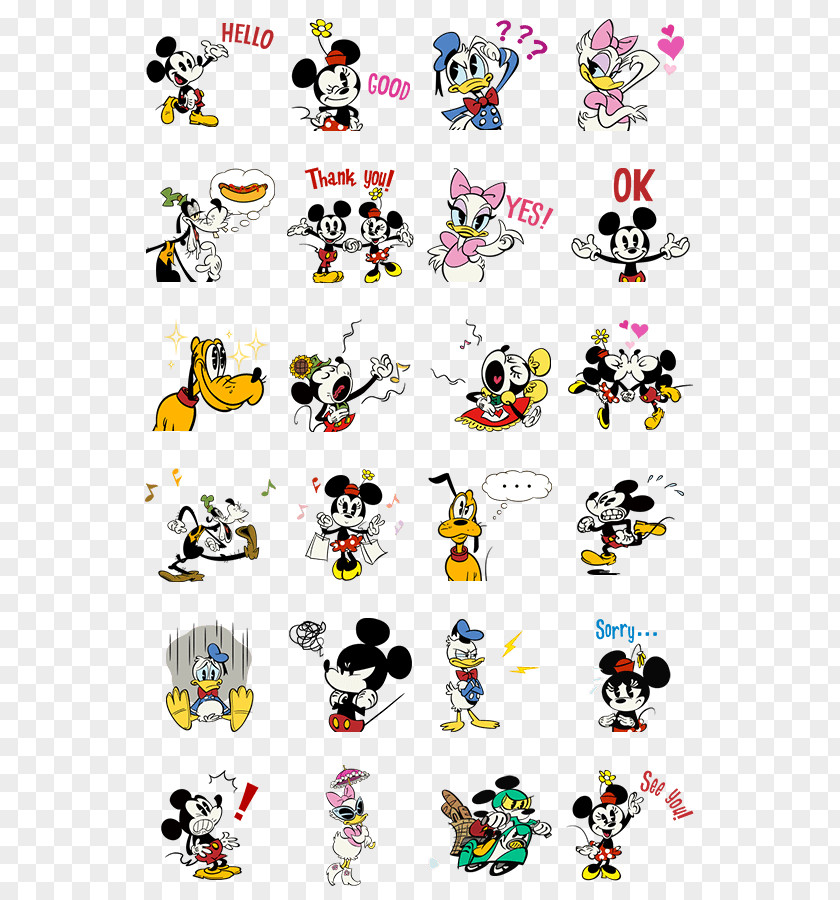 Mickey Mouse Minnie Pluto The Walt Disney Company Sticker PNG