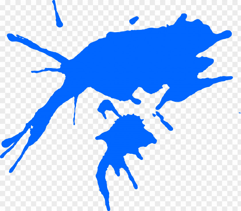 Paint Splash Blue Clip Art PNG