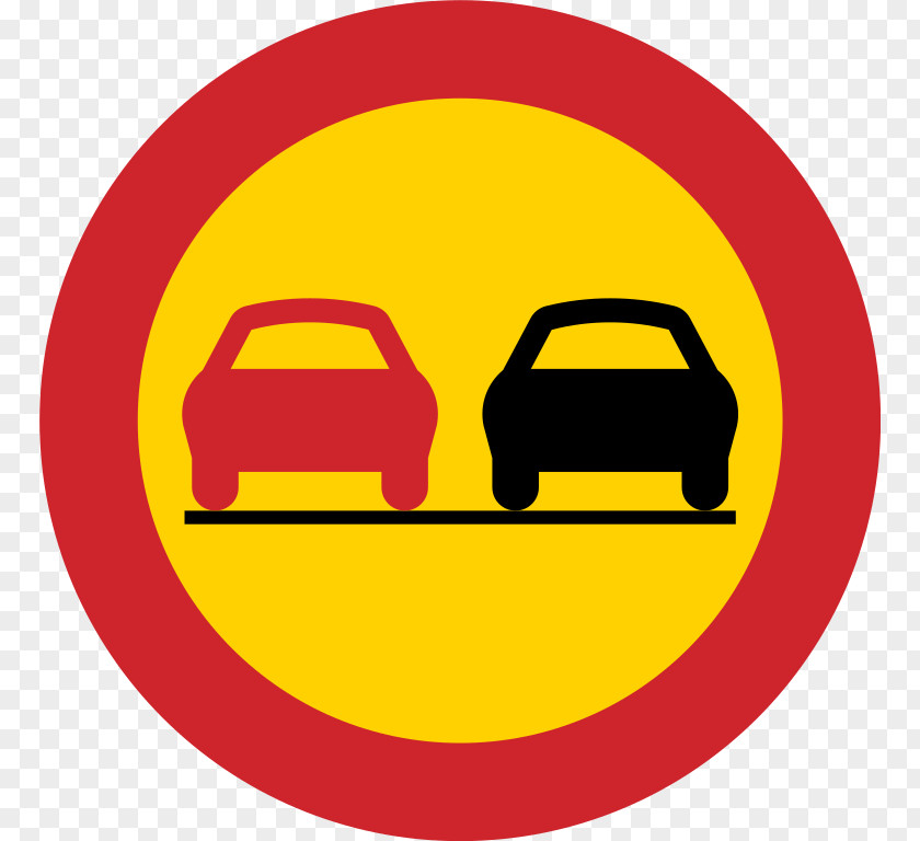Road Prohibitory Traffic Sign Overtaking Vehicle Sweden PNG