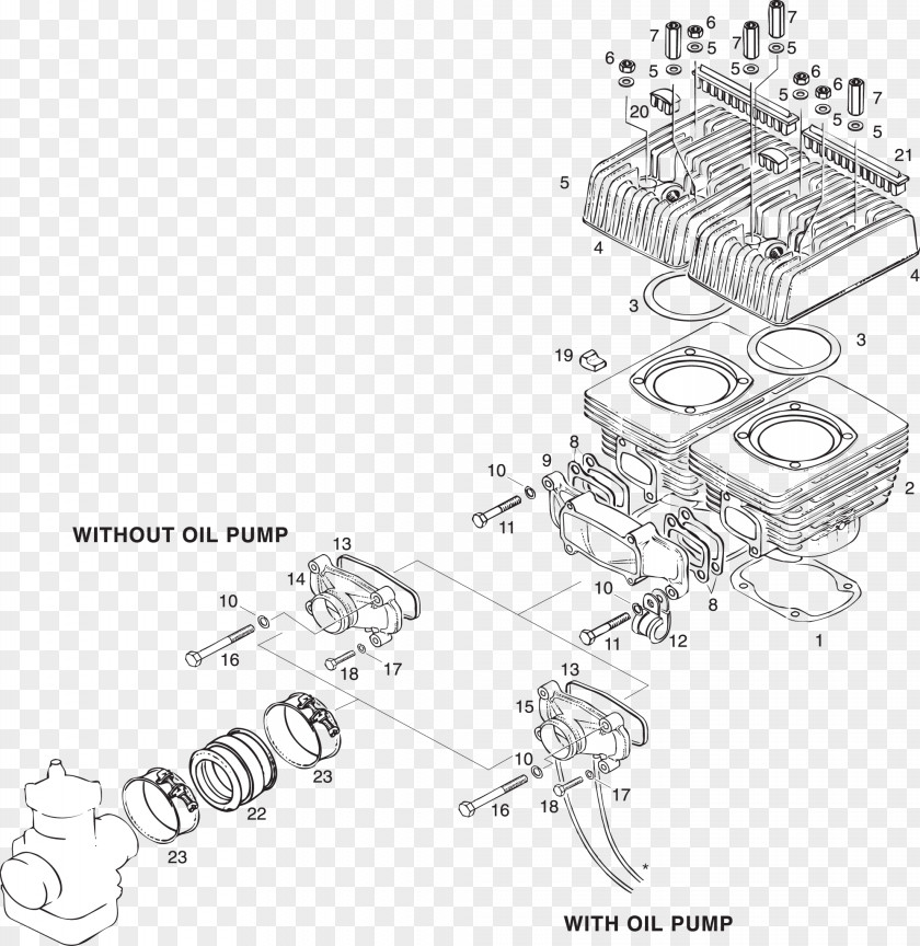 Single Cylinder Rotax 503 BRP-Rotax GmbH & Co. KG Engine 912 Head PNG