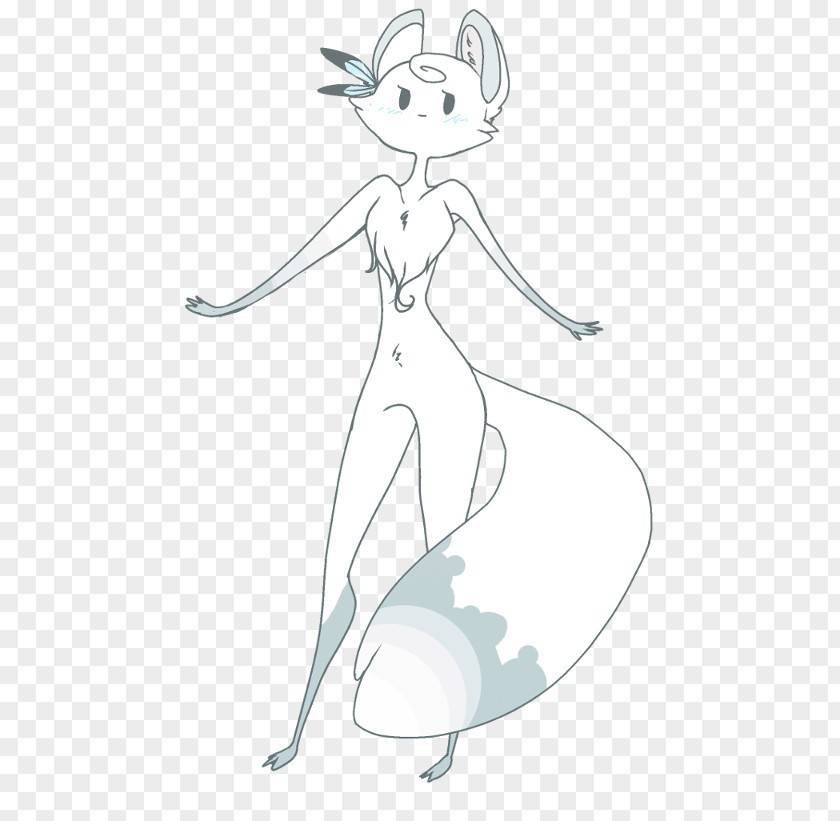 Wintersweet Mammal Fairy White Sketch PNG