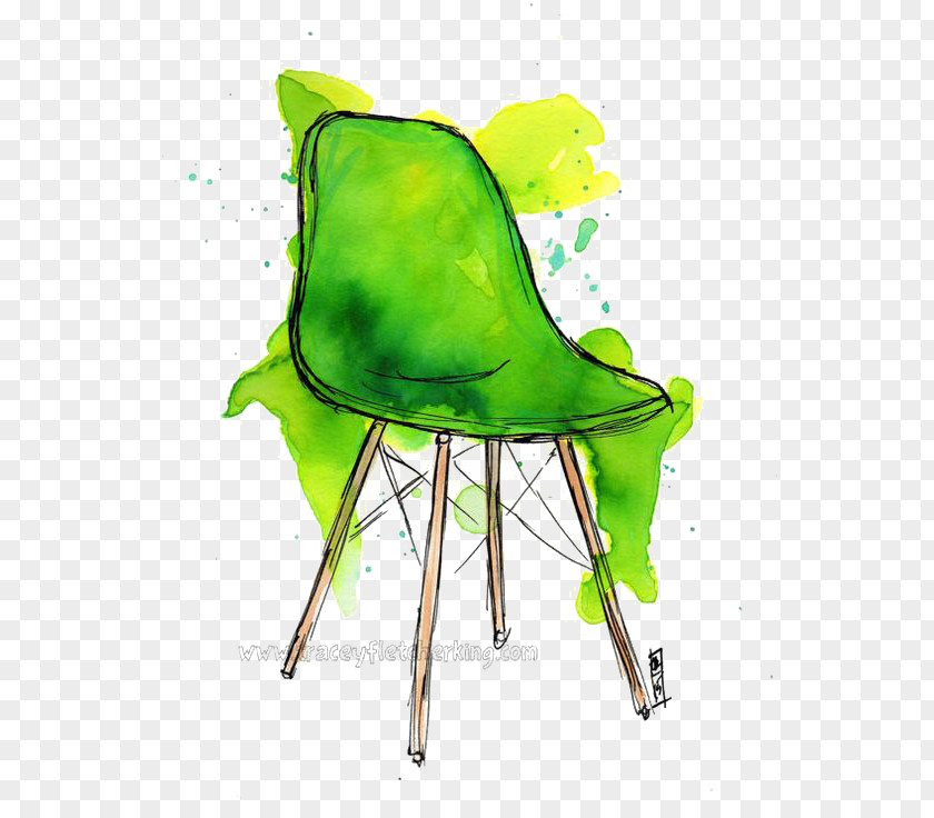 Chair Watercolor Painting Illustration PNG