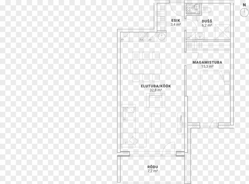 Real Estate Balcony Floor Plan Line PNG