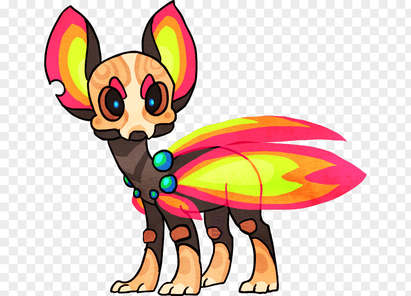 Butterfly Dog Download Color PNG