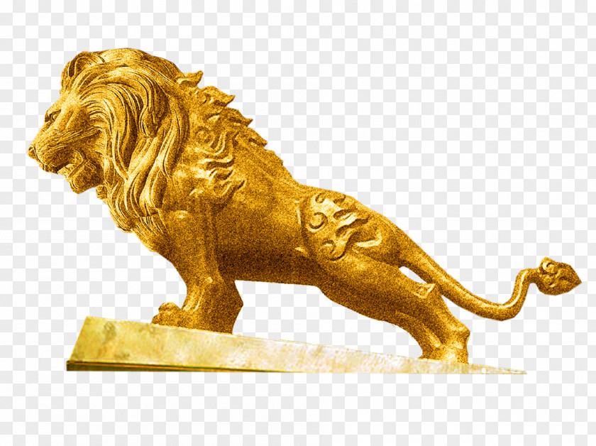 Golden Lion Tiger PNG