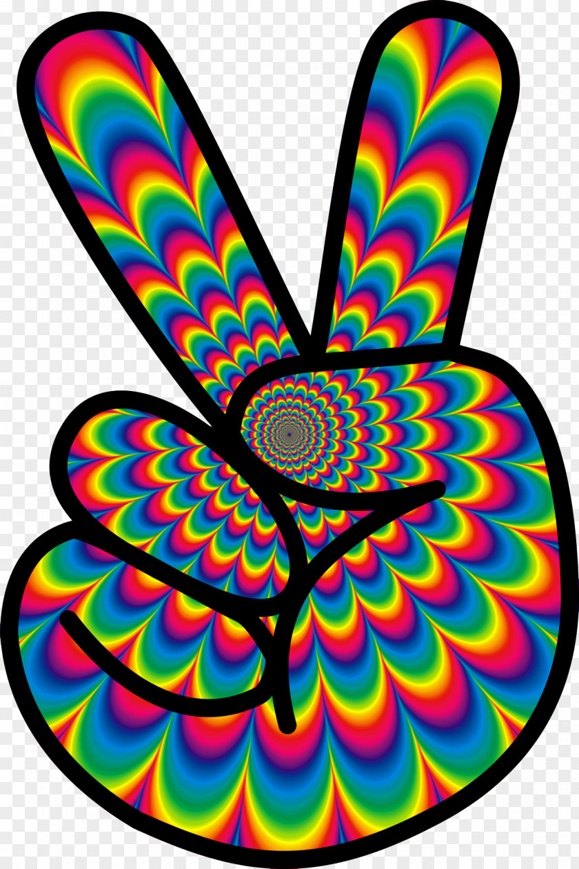 Peace Sign 1960s Hippie Flower Power Clip Art PNG