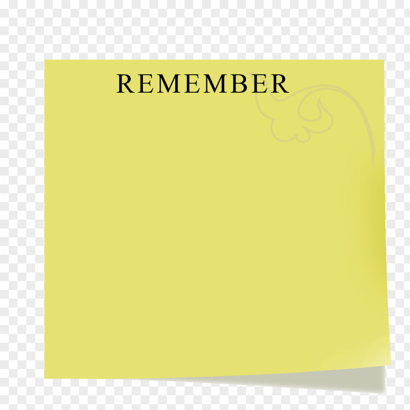 Remembered Post-it Note Paper 0 PNG