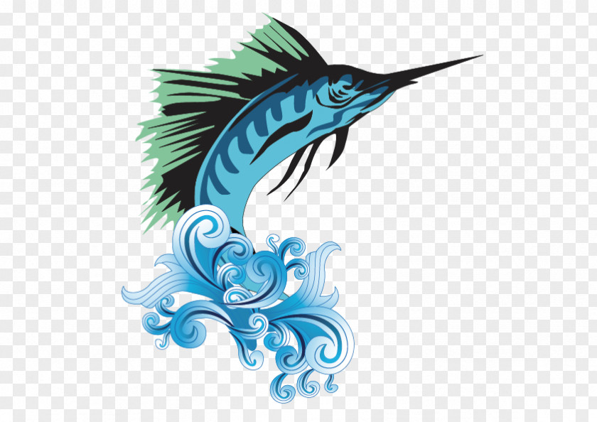 Vector Blue Fish Marlin Euclidean Illustration PNG