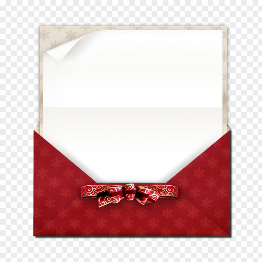 Christmas Card Paper Ribbon Envelope PNG