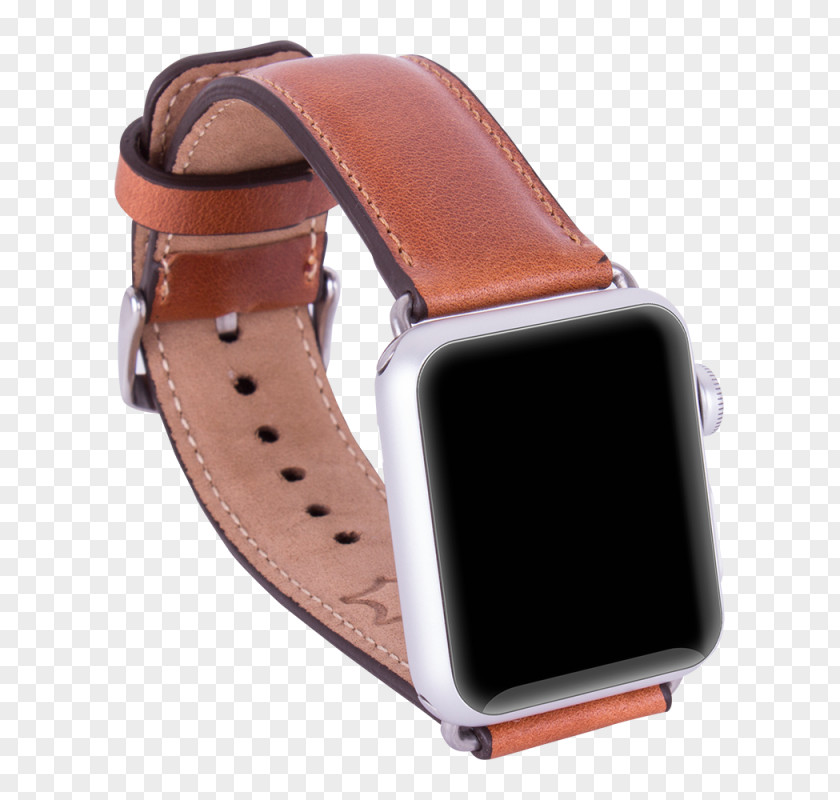 Leather Strap Watch Apple Series 3 Smartwatch PNG