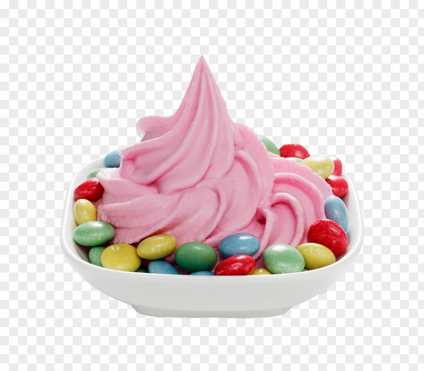 Rainbow Sugar Ice Cream Strawberry Sundae Frozen Yogurt Soft Serve PNG