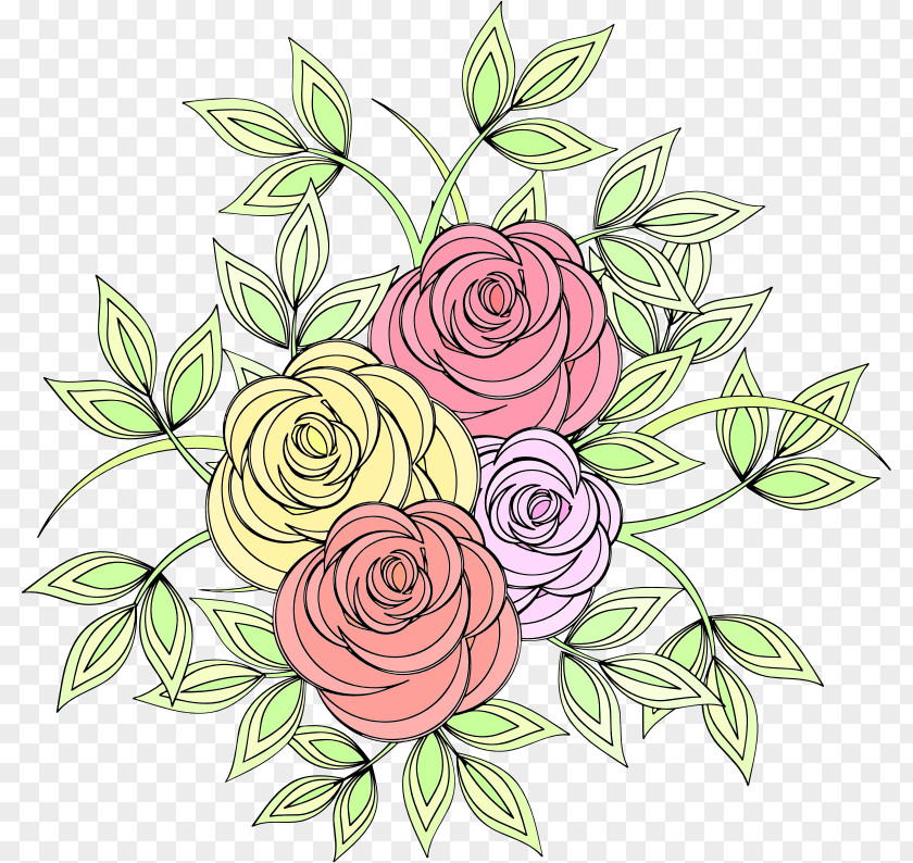Small Flower Garden Roses Cut Flowers Clip Art PNG