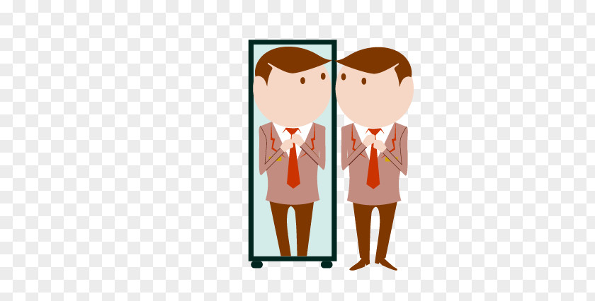 Man In The Mirror Cartoon PNG
