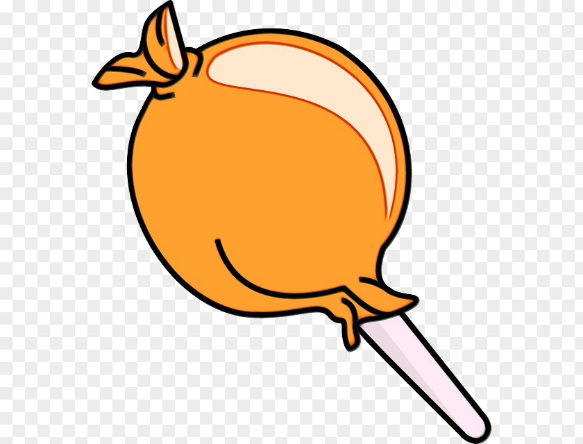 Orange Yellow Lollipop Cartoon PNG