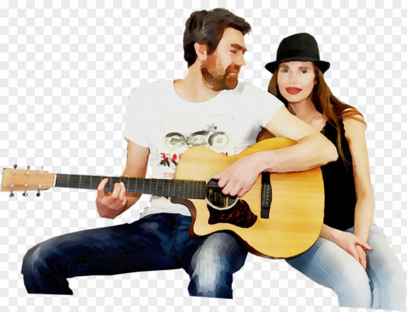 Acousticelectric Guitar Jazz Guitarist Music Cartoon PNG