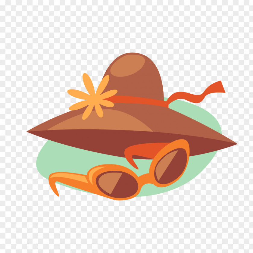 Associate Design Element Sun Hat Sunglasses Image PNG