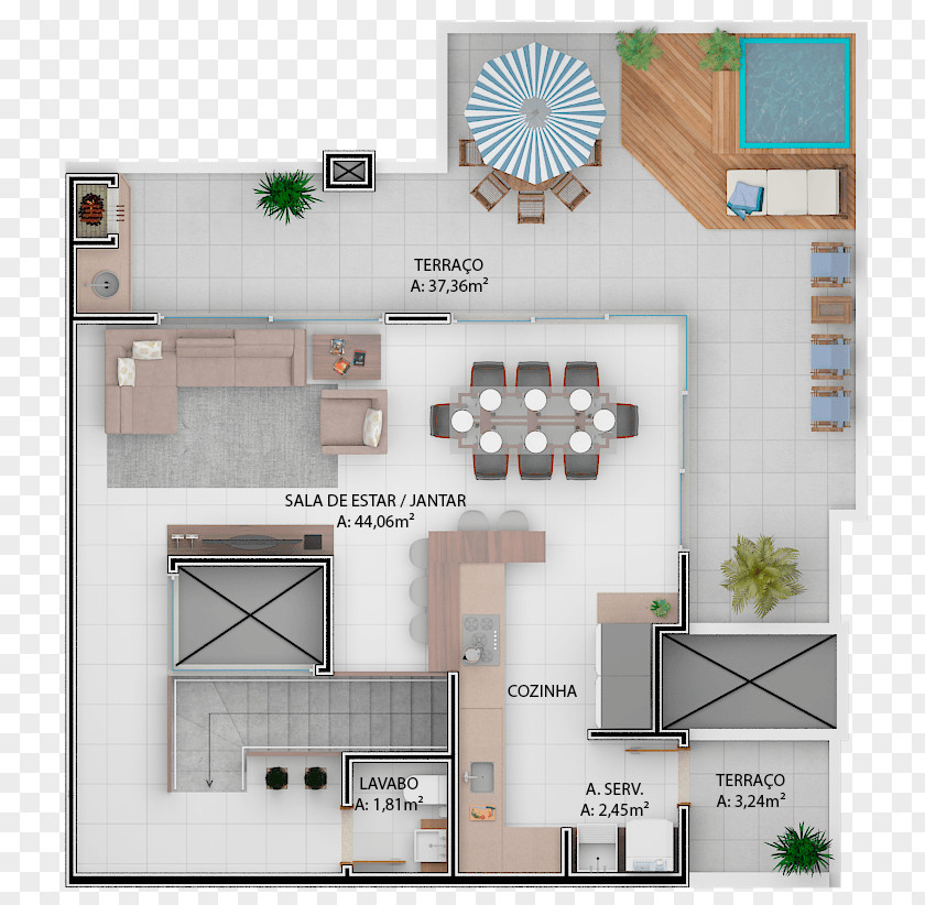 Gaivotas Garden Beach Plant GAIVOTAS GARDEN BEACH Wood Floor Plan PNG